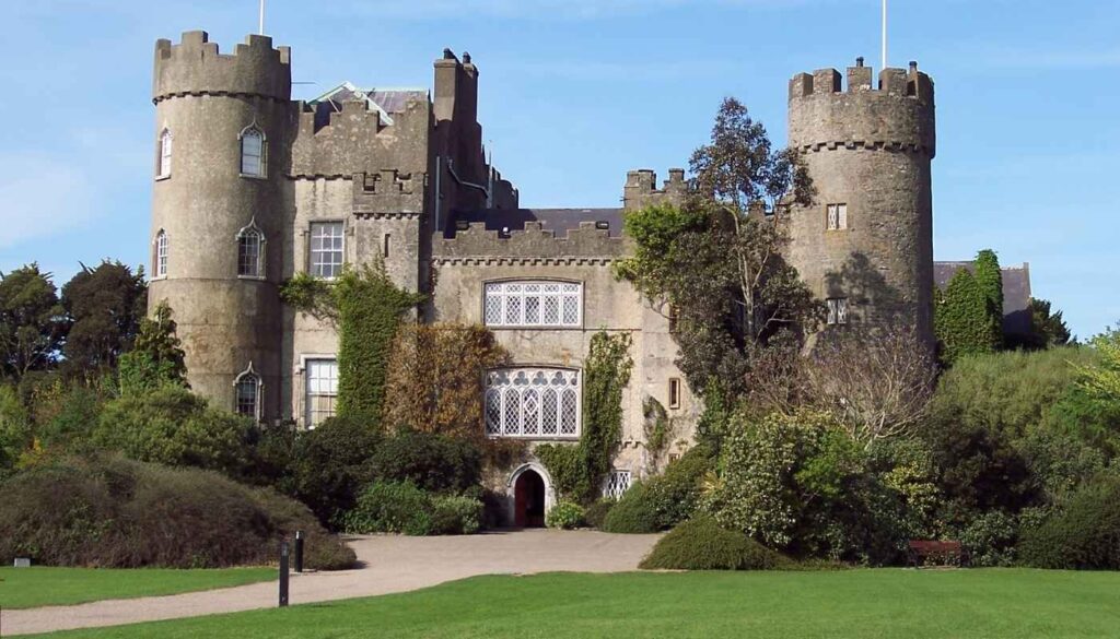 Malahide Castle and gardens located north of Dublin city
